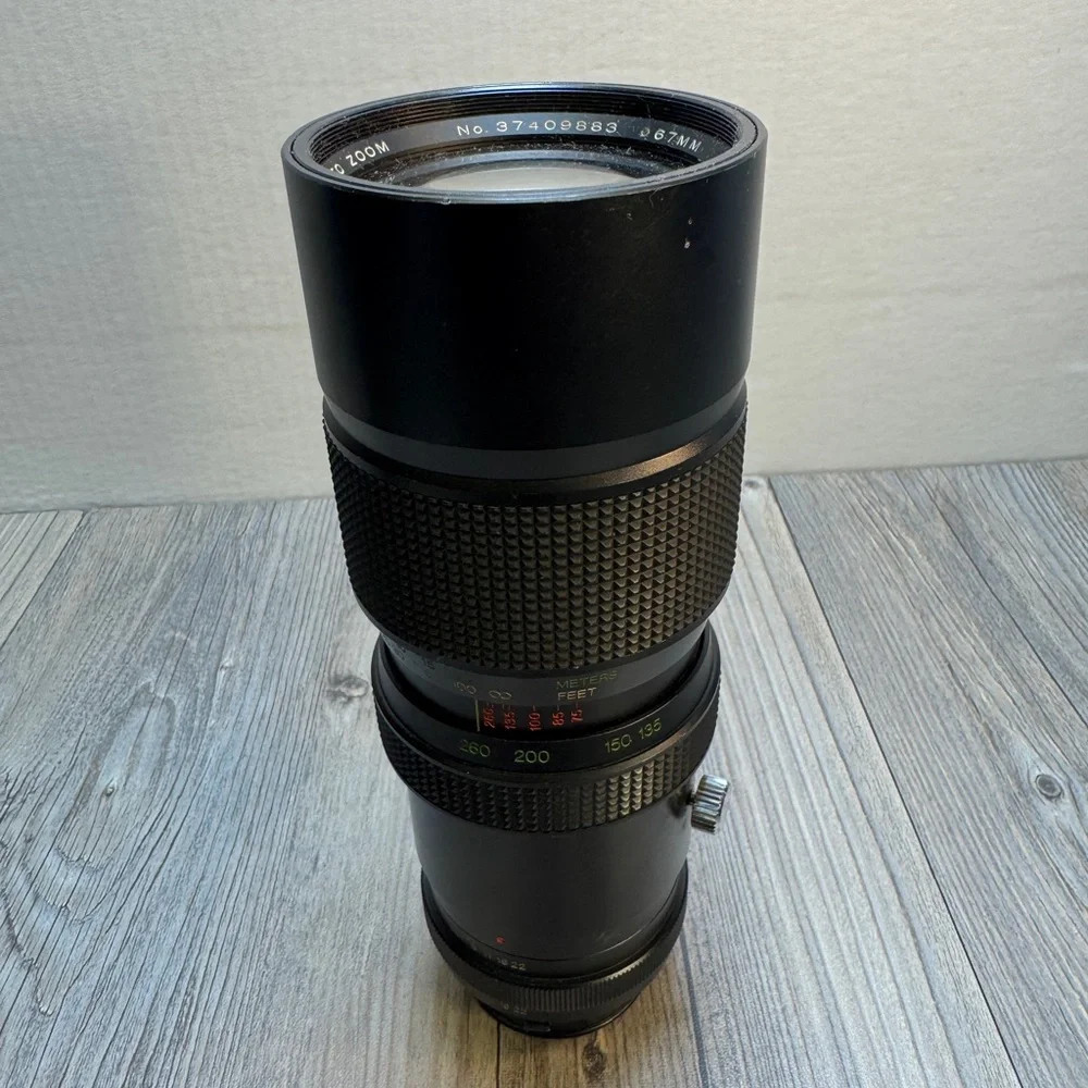 Vintage Vivitar 75-260mm 1:4.5 Auto Zoom Lens Ø67mm No.37409883 Film Photography